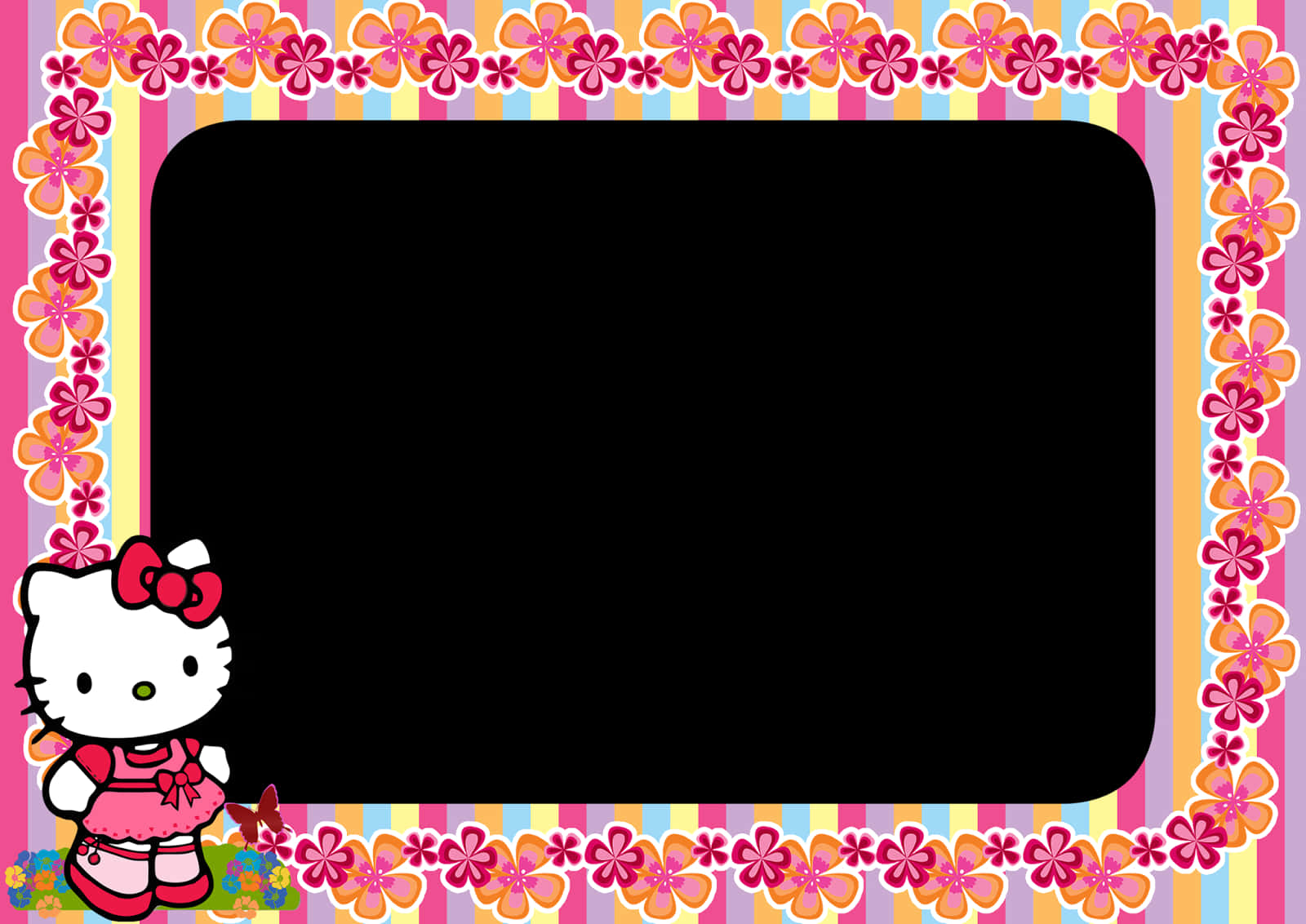 Rainbow-colored Hello Kitty Frame