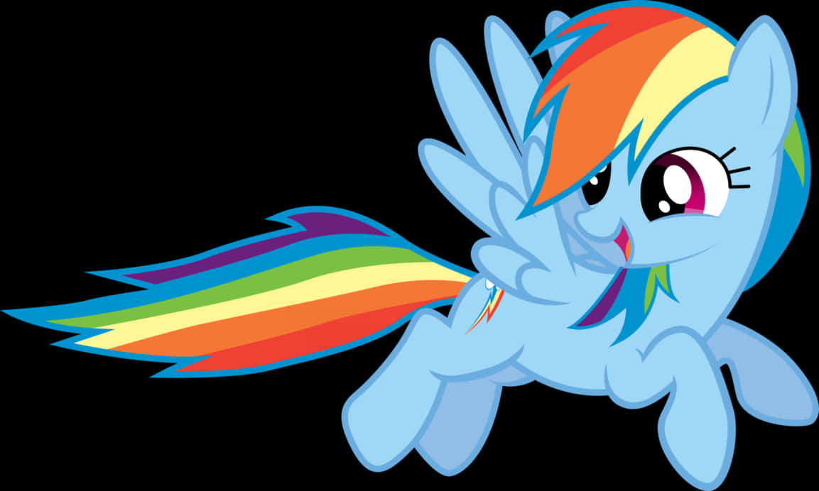 A Cartoon Of A Rainbow Pony