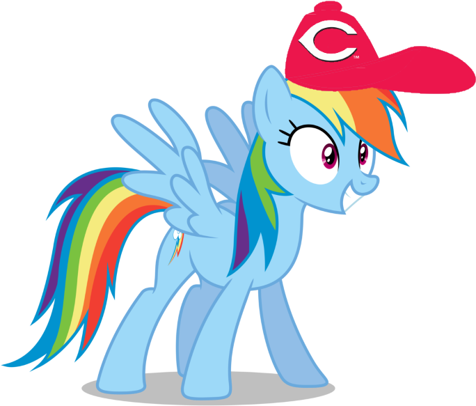 Cartoon Of A Rainbow Pony
