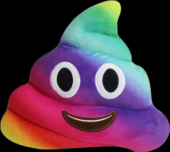 Rainbow Poop Emoji Plush