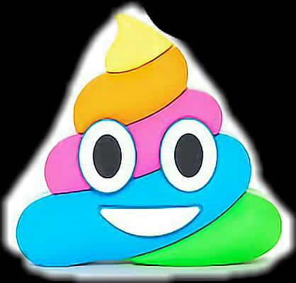 A Colorful Cartoon Poop