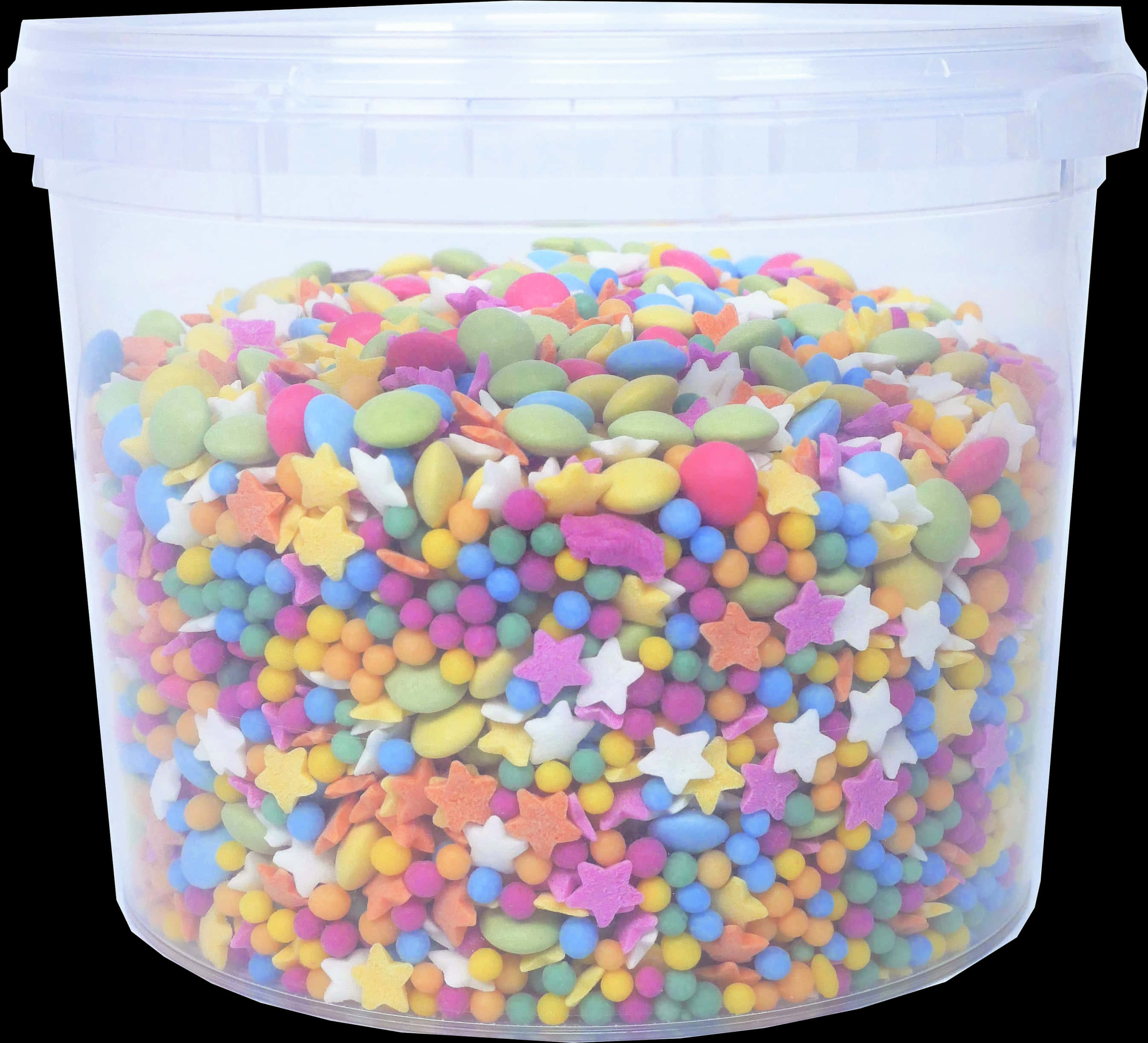 A Plastic Container Full Of Candy