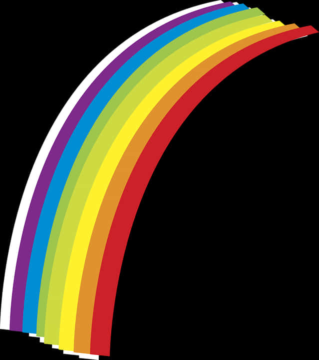 A Rainbow In A Black Background
