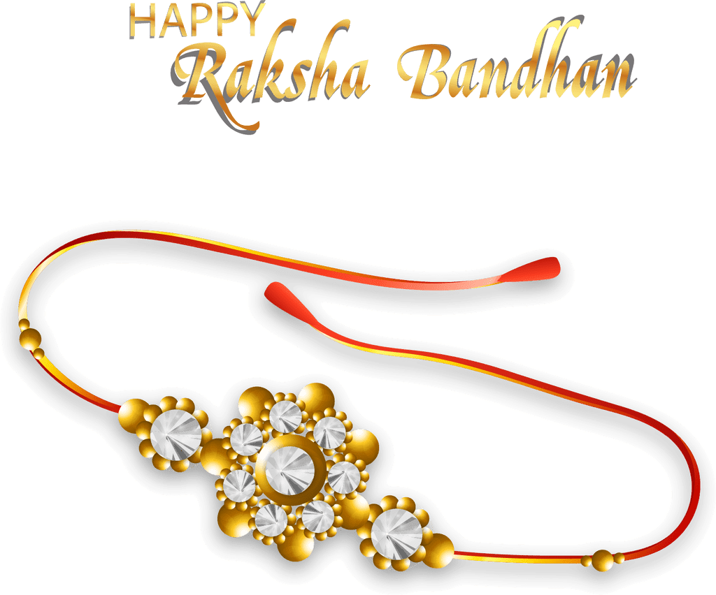 A Raksha Bandhan With A Red And Gold Band