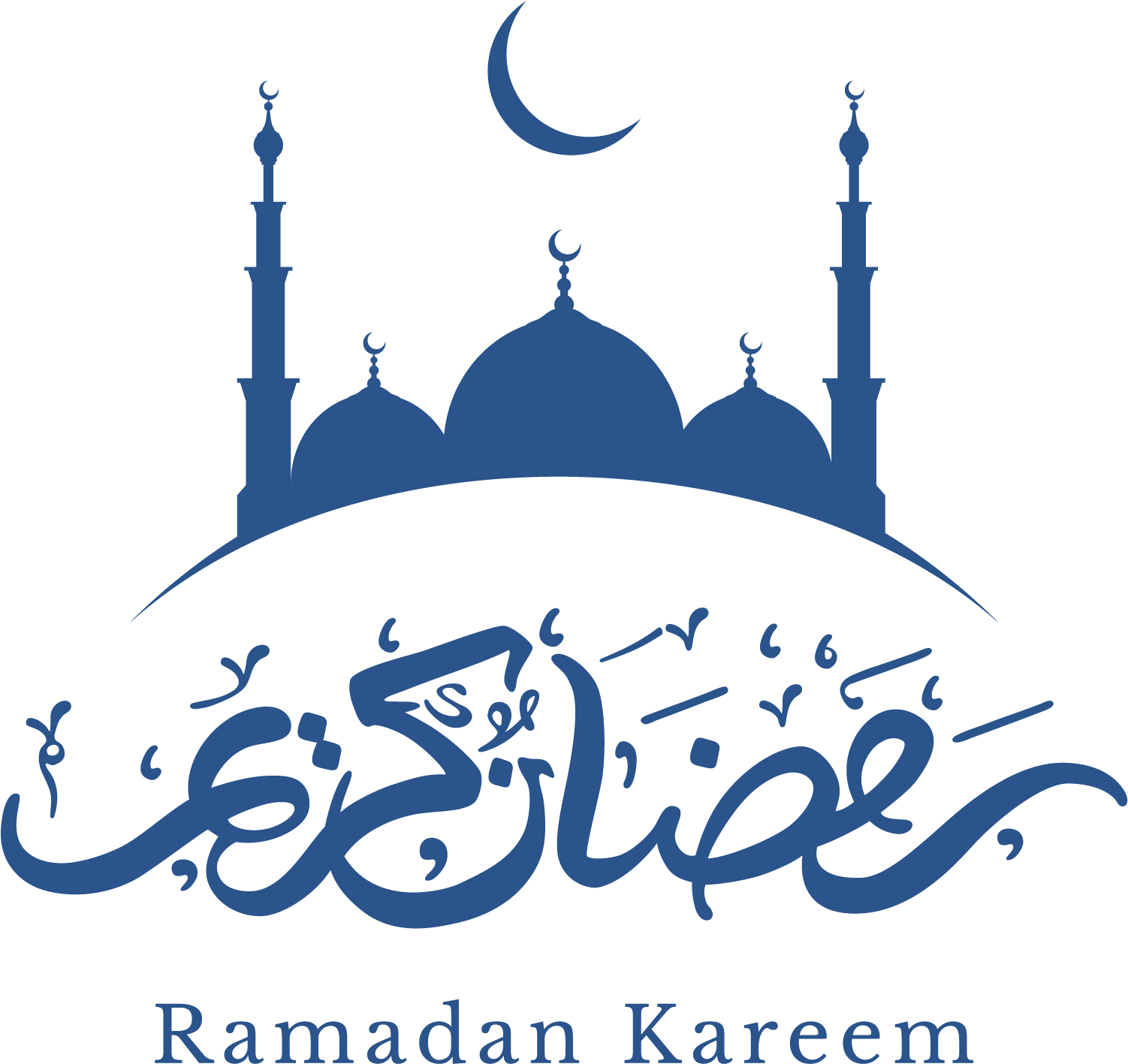 A Blue And Black Logo With A Dome And A Crescent Moon