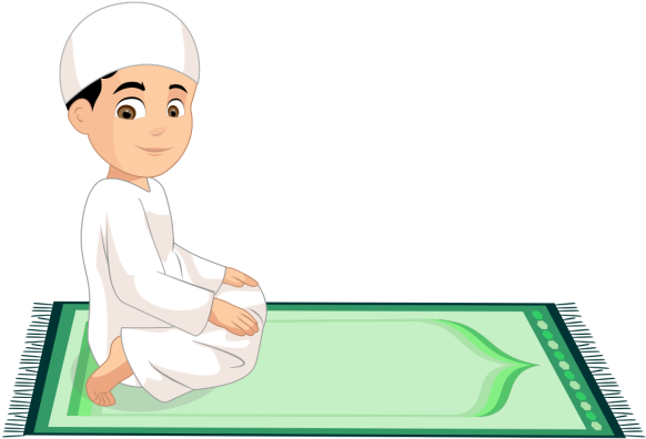 A Cartoon Of A Boy Sitting On A Mat