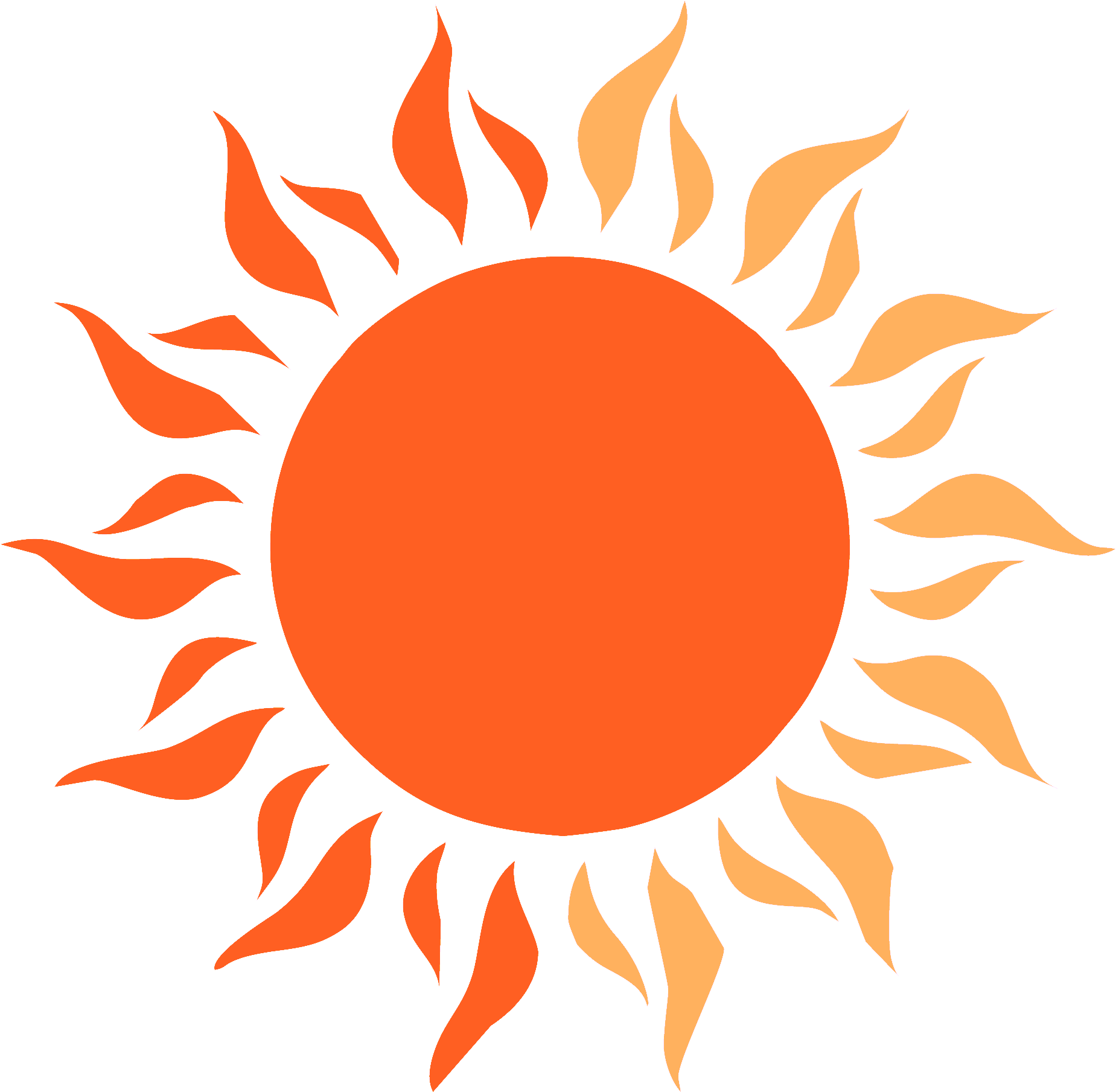 A Sun With Flames On It