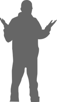 A Silhouette Of A Person Holding Guns