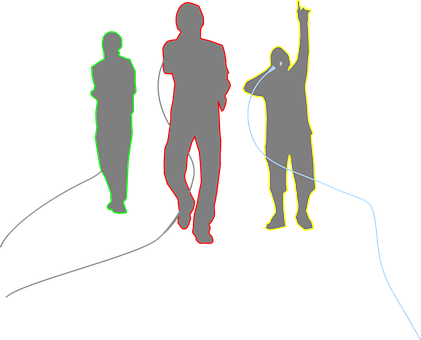 A Group Of People With Wires
