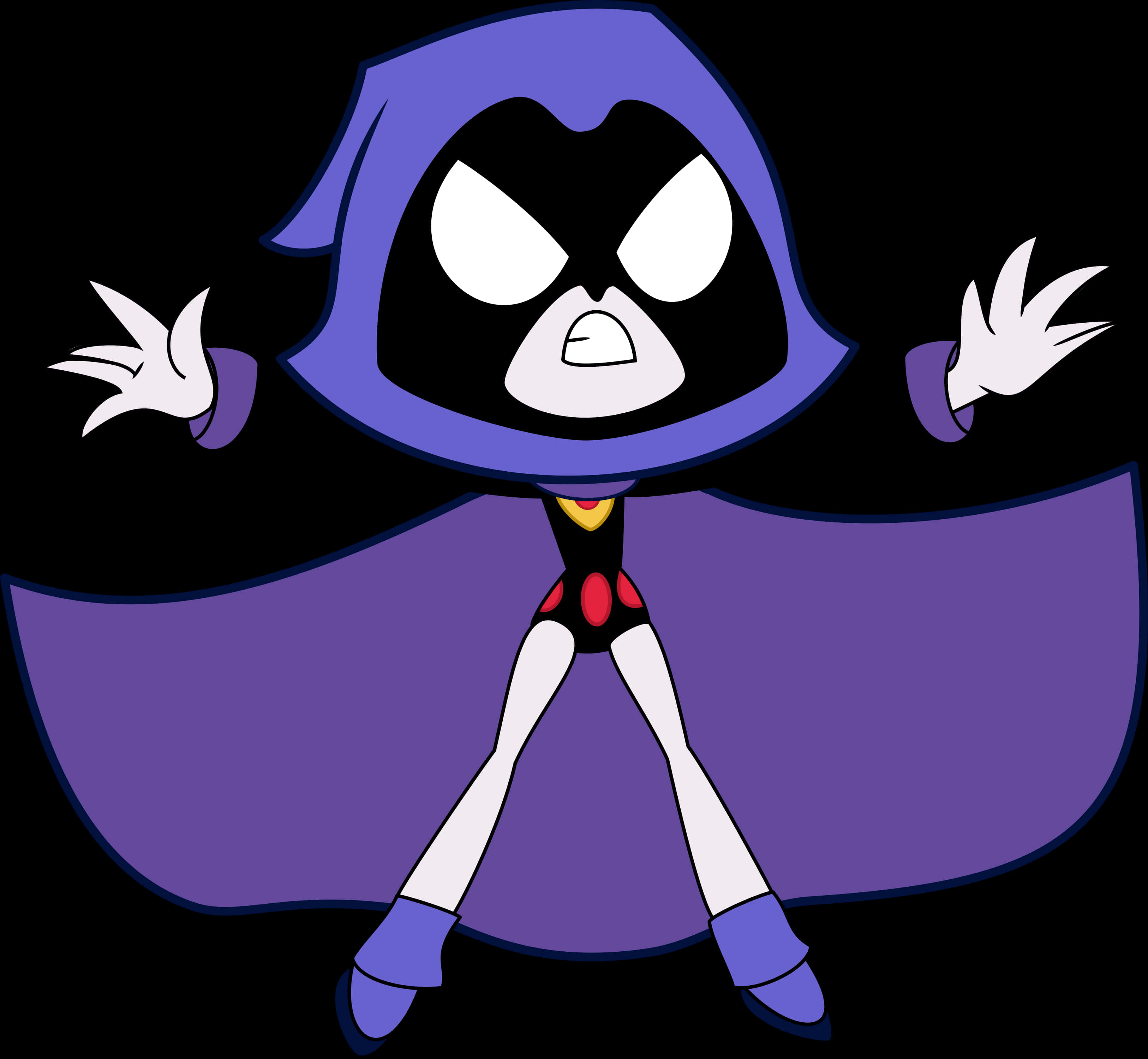 Cartoon Character With Purple Cape