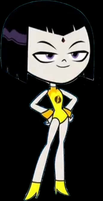Cartoon Character With Short Black Hair