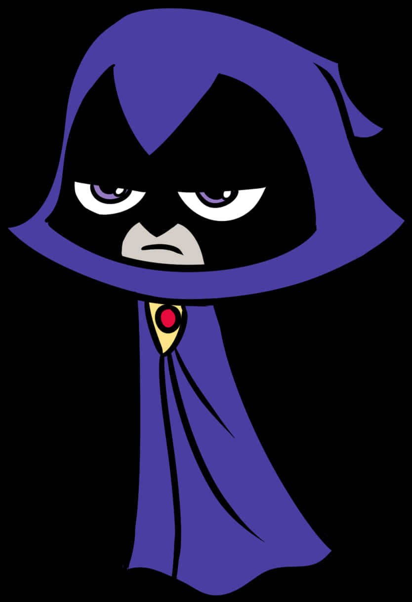 Cartoon Character In A Purple Robe