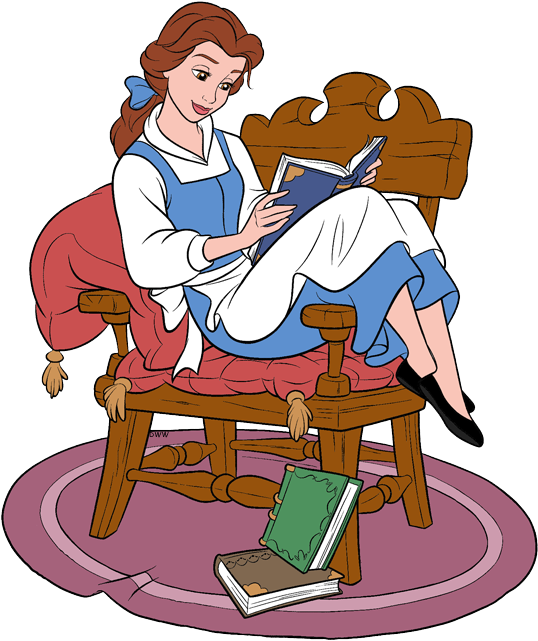 A Cartoon Of A Woman Reading A Book