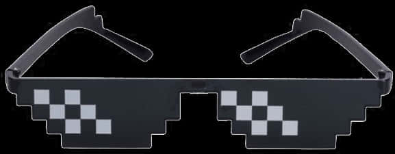 A Black And White Pixelated Sunglasses