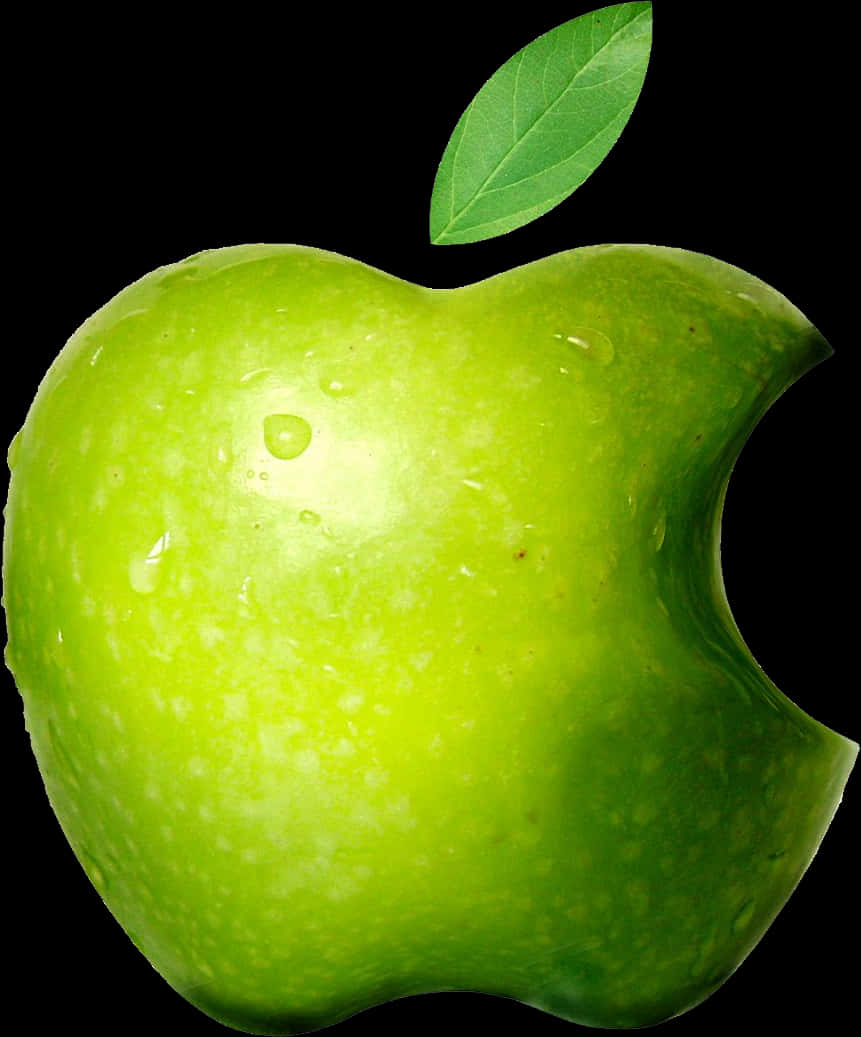 Realistic Green Apple Logo