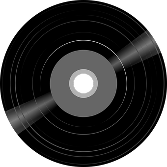 A Black And White Image Of A Disc