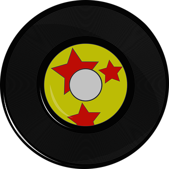 A Record With A Yellow Star And Red Circle