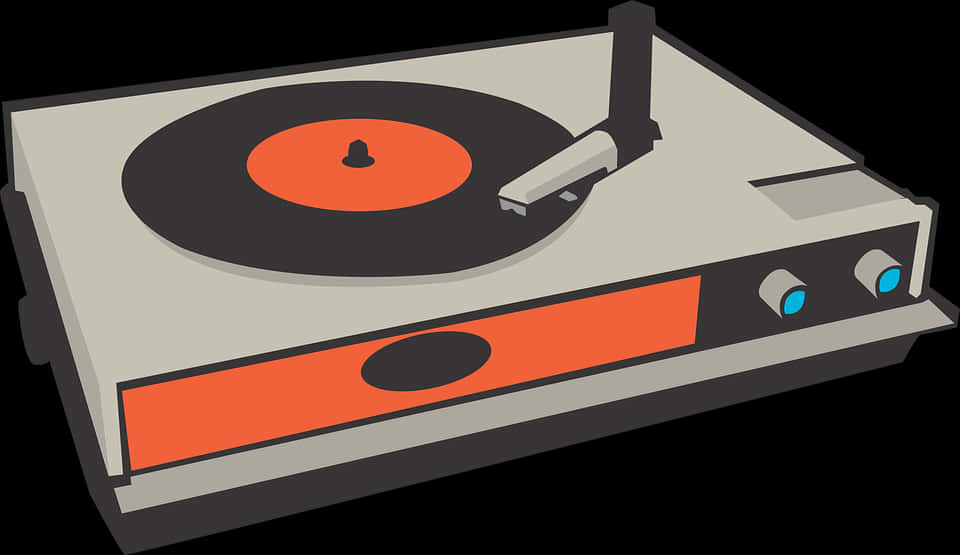 A Record Player With A Record On It