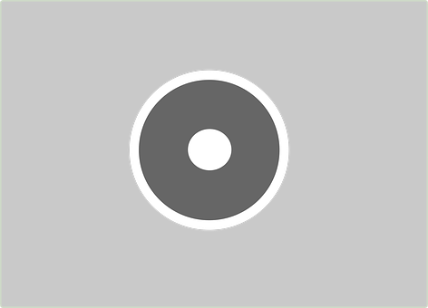 A Black And White Circle With A White Circle In The Middle