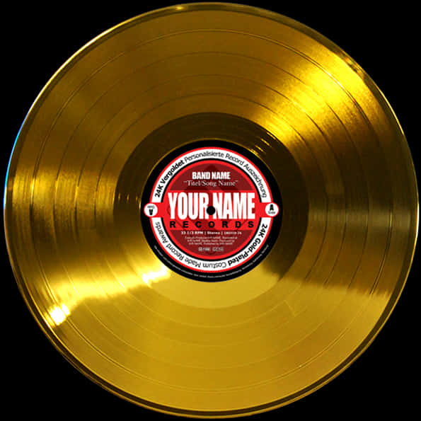 A Gold Record With A Red Label