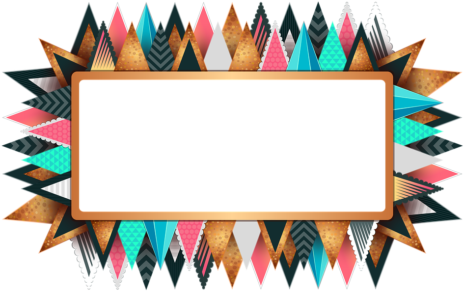 A Colorful Triangle Pattern With A Black Background