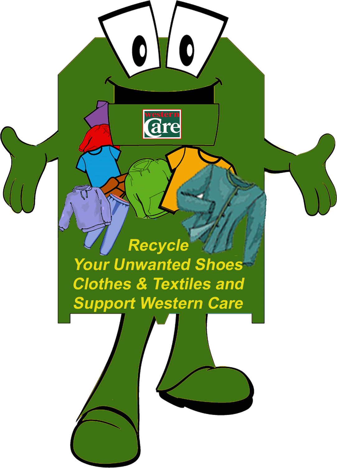 Recycle Cartoon Download - Clipart Cartoon Recycling Bin, Hd Png Download