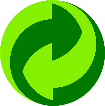A Green Circle With Arrows