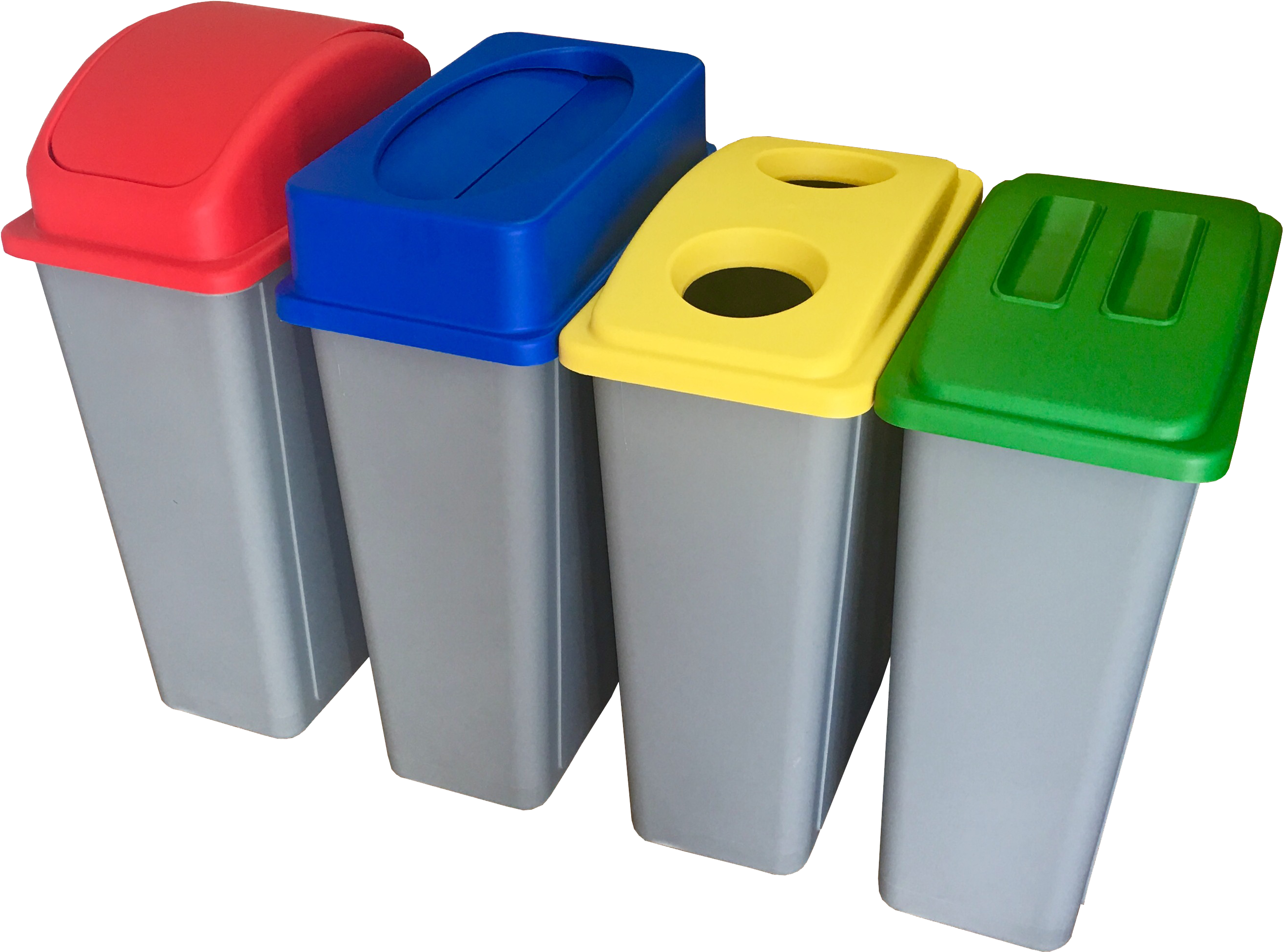 Recycling Station Bins With Coloured Lids - Office Bin Recycling Png, Transparent Png