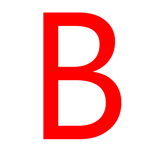 A Red Letter B On A Black Background