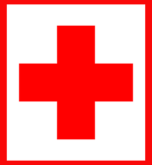 A Red Cross On A White Background