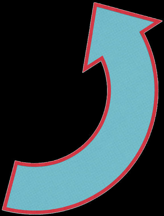 Red And Blue Curved Arrow