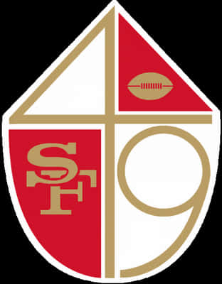 Red And Gold 49ers Logo Design