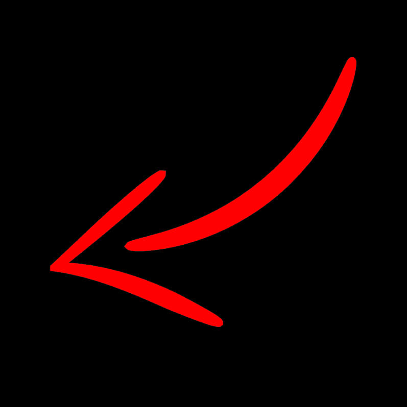 Red Arrow Curved Left