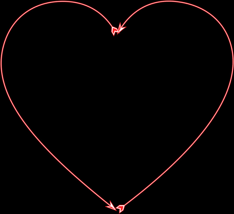 A Heart Shaped Red Line