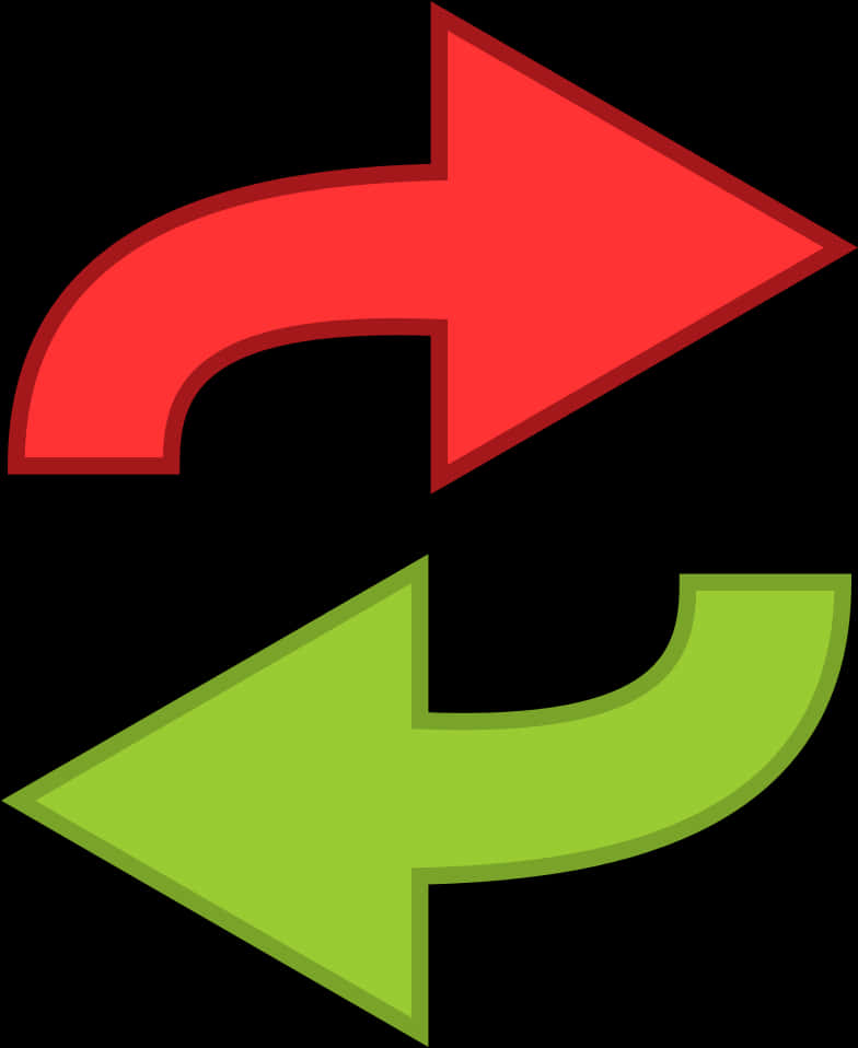 A Red And Green Arrows