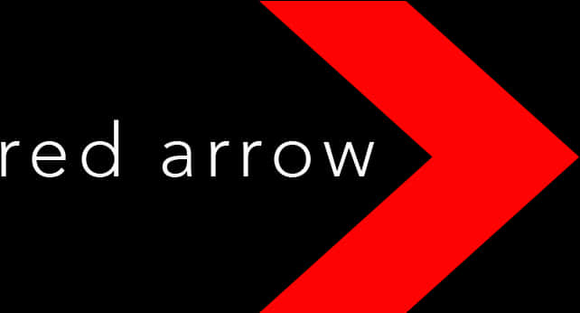 A Black And Red Arrow With White Text