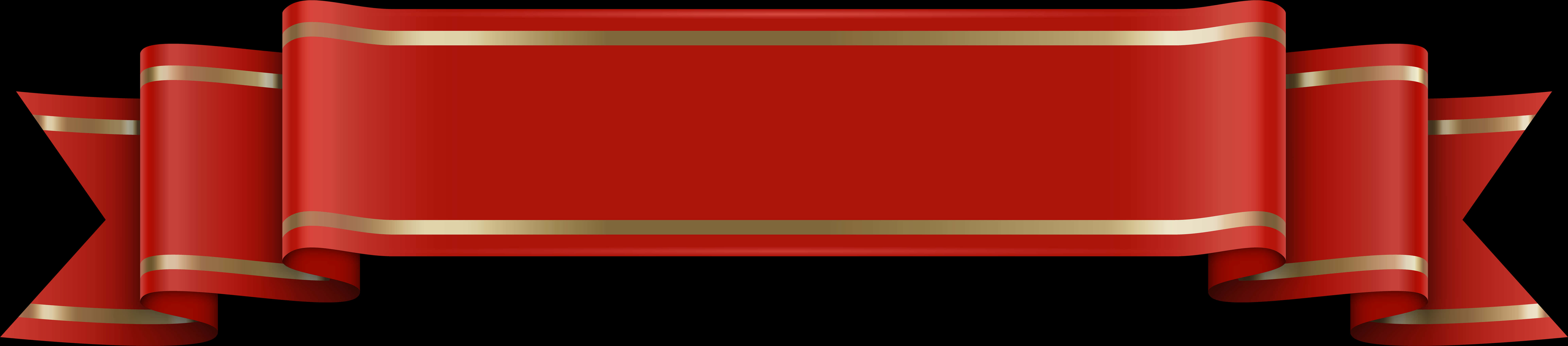 A Red Rectangular Sign With Gold Lines