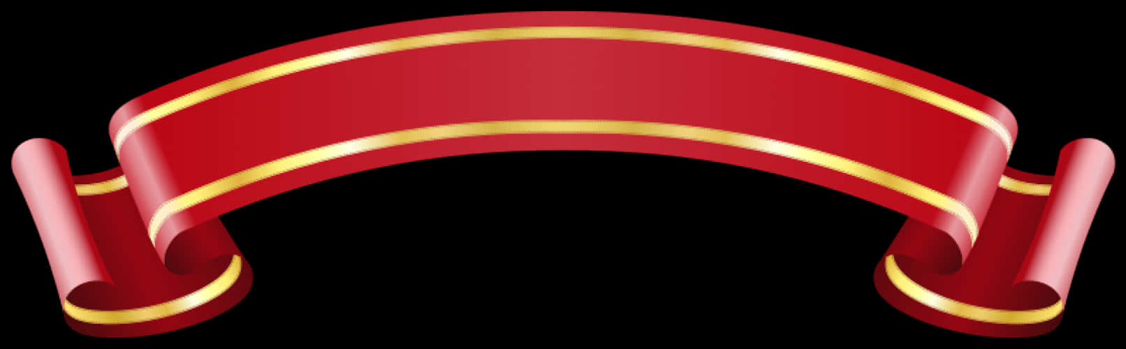 A Red And Gold Ribbon