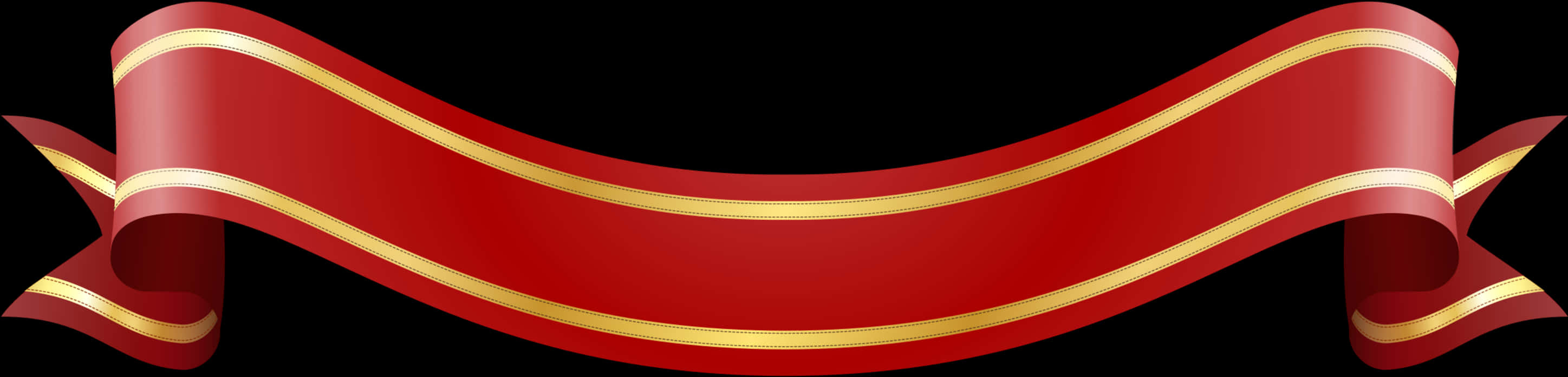 A Red And Gold Ribbon