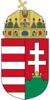 A Crown On A Red And White Flag