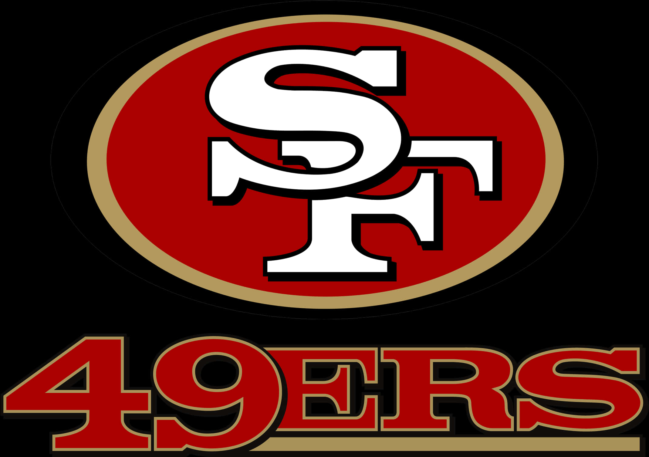 Red, Black, And Brown 49ers Logo