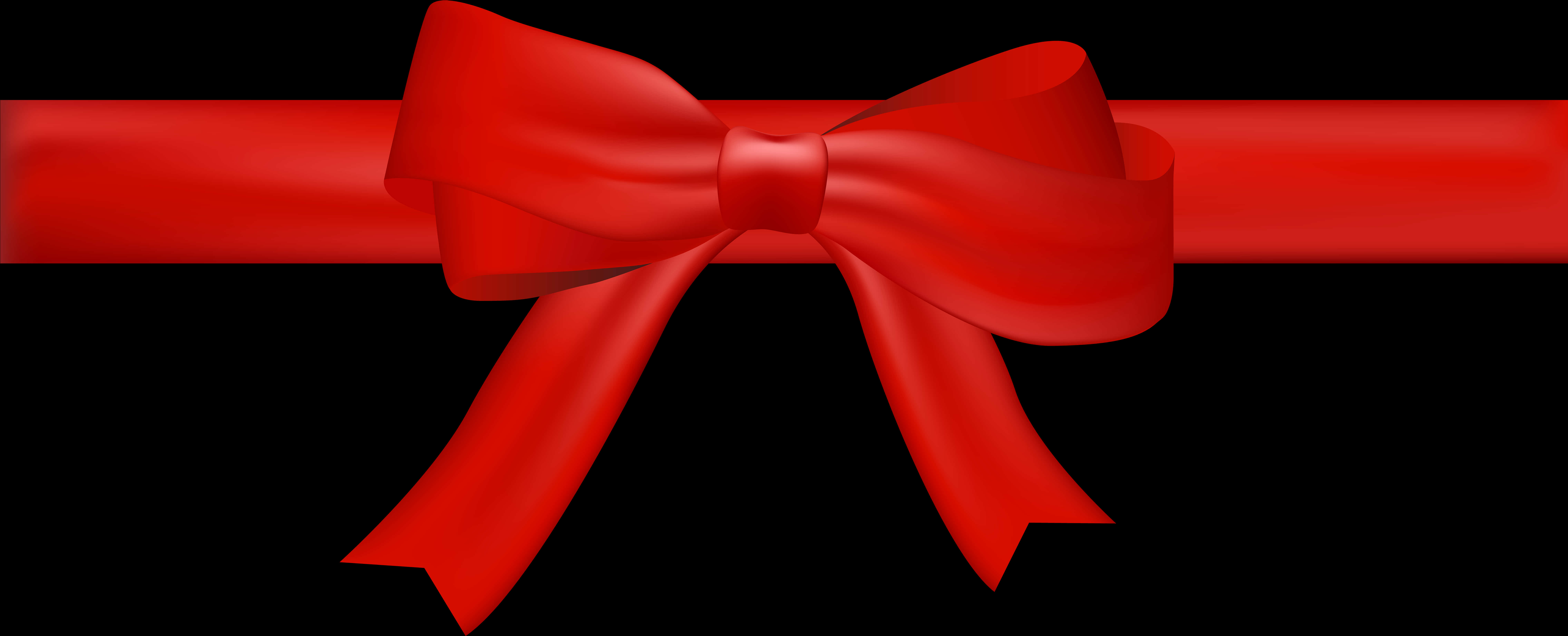 Red Bow With Ribbons