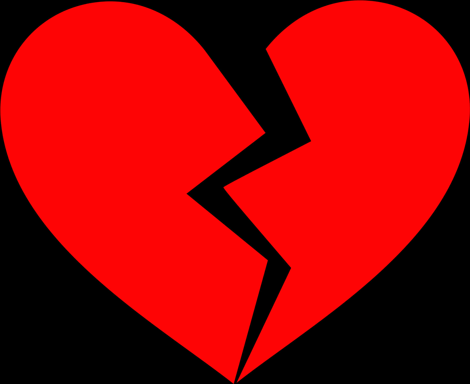 Red Broken Heart Clip Art