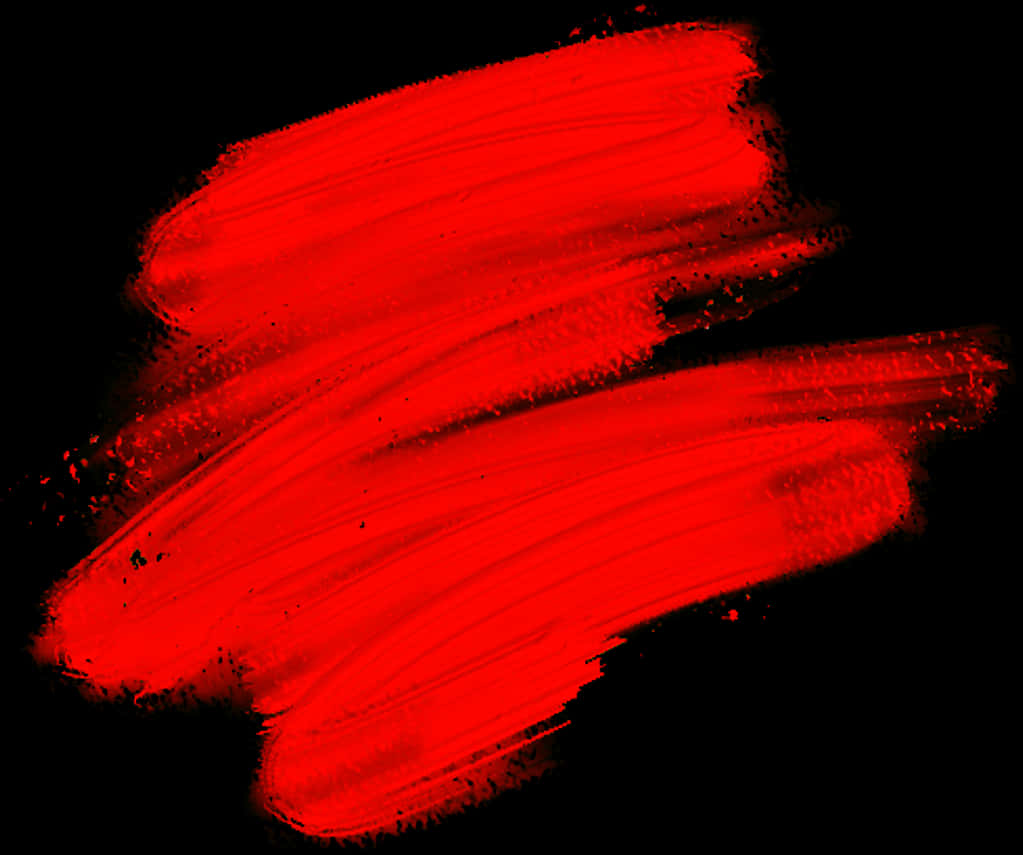 A Red Brushstroke On A Black Background
