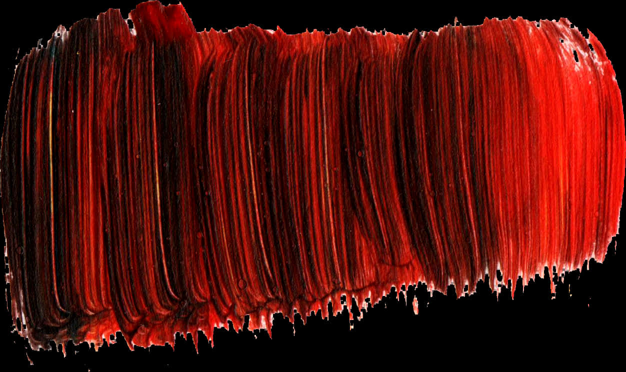 A Red Brushstroke On A Black Background