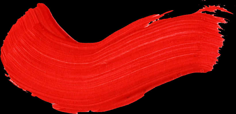 A Red Paint Brush Stroke