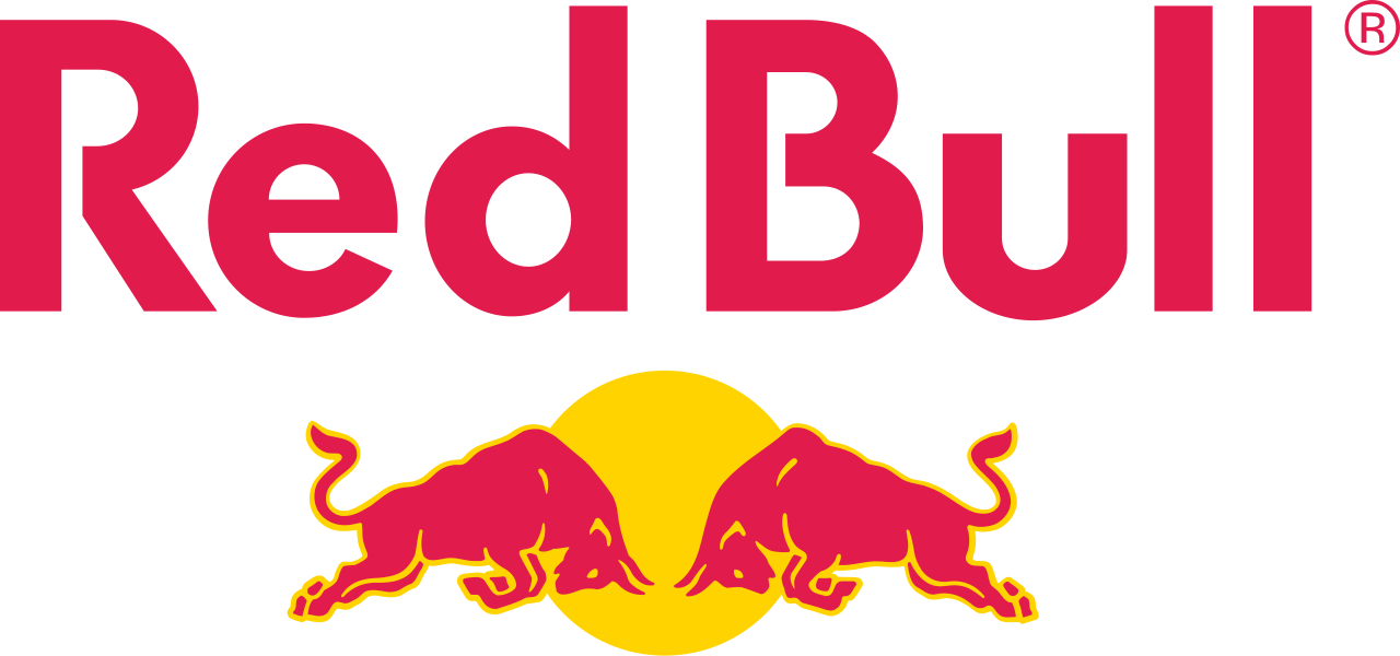 A Pink Bull With Yellow Circle And Text