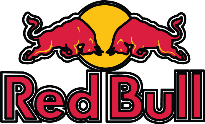 A Logo With Red Bull And Yellow Circle