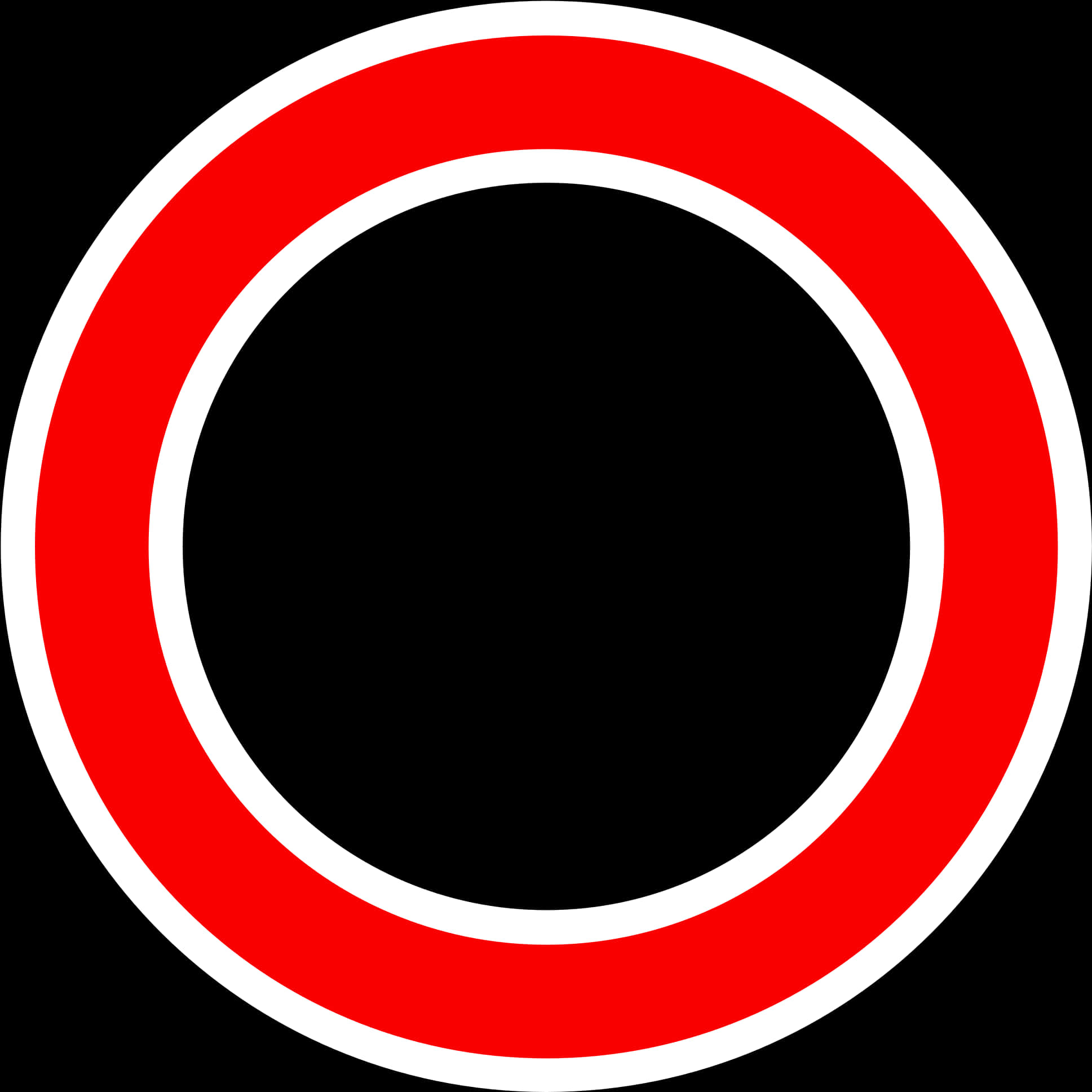 A Red Circle With White Border