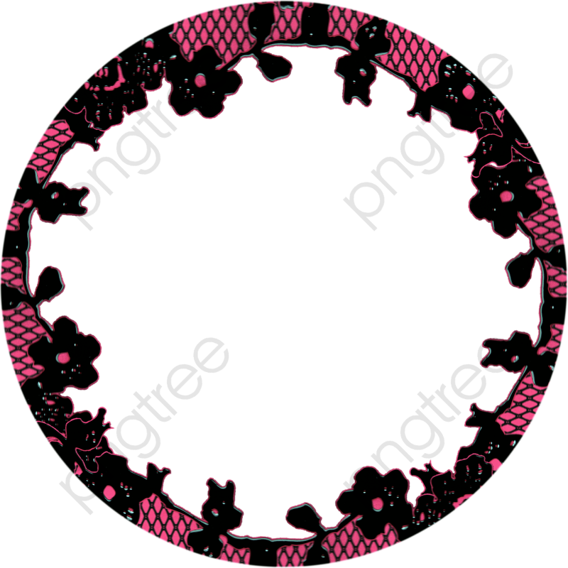 A Pink And Black Floral Design